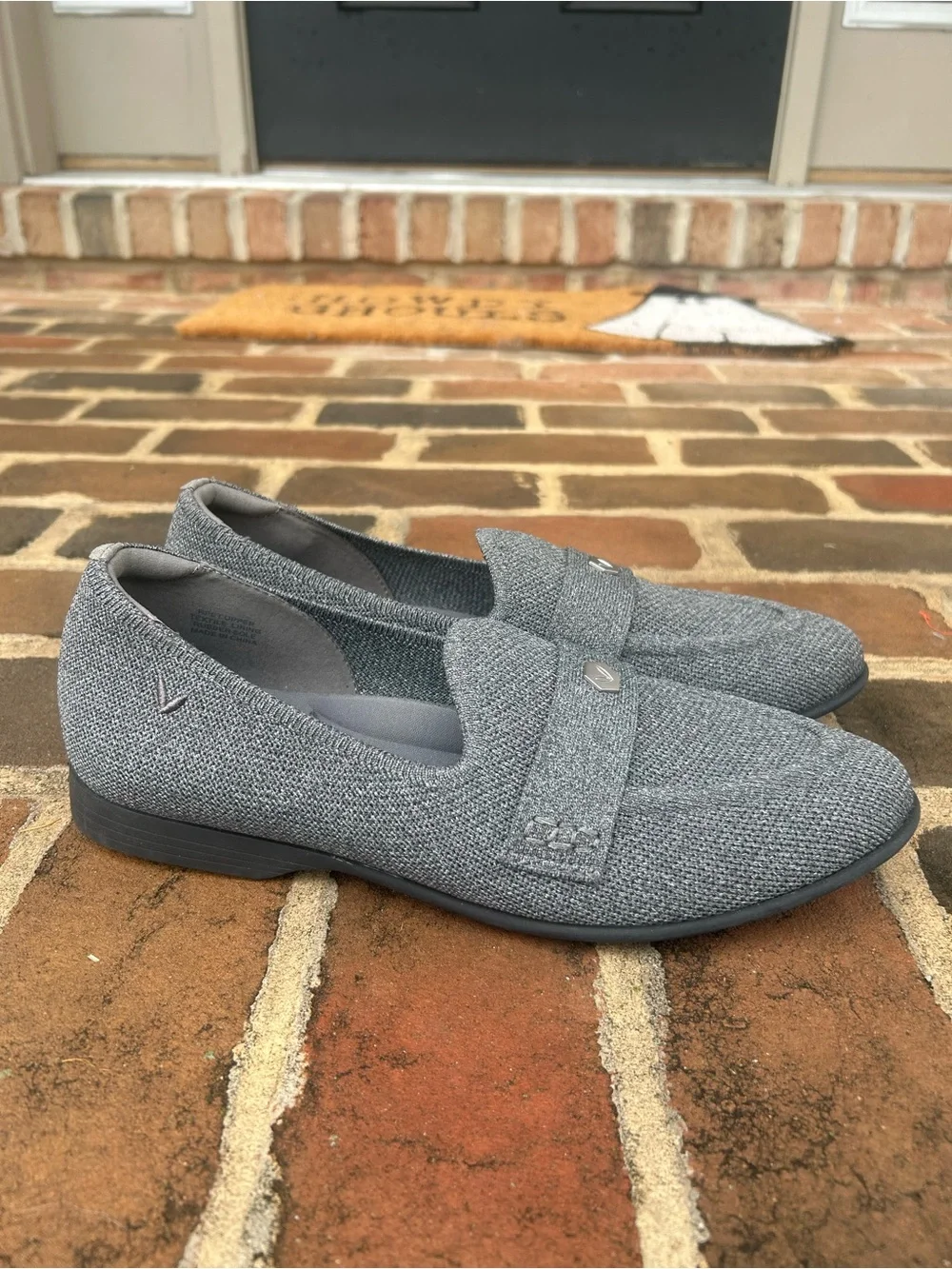Vivaia Eloise Loafers Charcoal Grey Neutral Knit 43 11